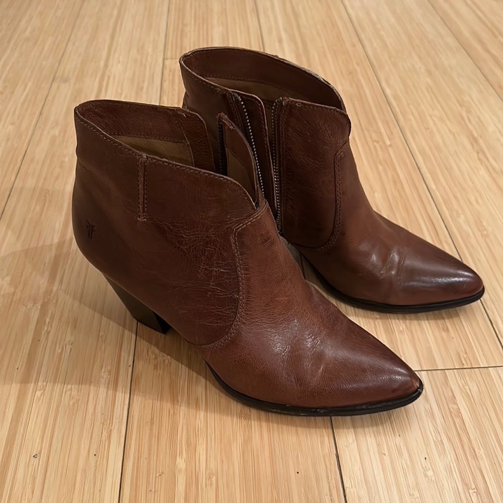 Frye brown booties 8 1/2